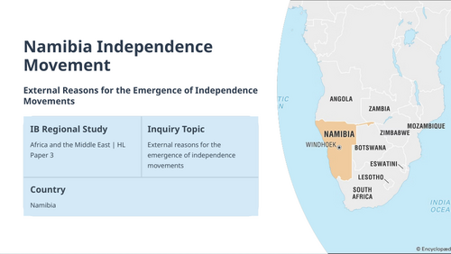 IB History HL Africa: Namibia Independence Movement - External Reasons