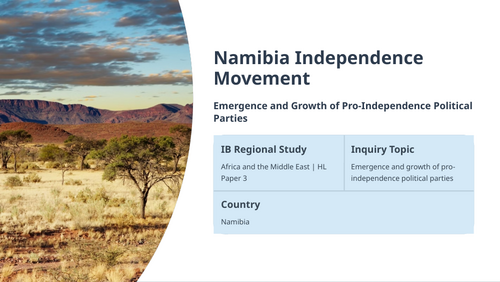 IB History HL Africa: Namibia Independence Movement - Political Parties