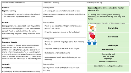 Year 3 Basketball Scheme of Work | 6-Week PE Unit |