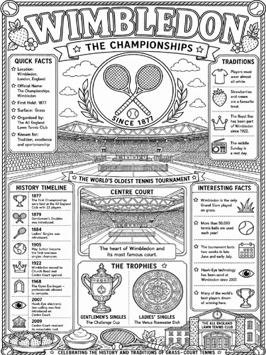 The Wimbledon Championships Educational Poster