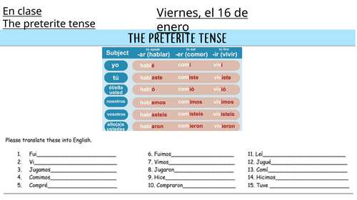 Spanish GCSE grammar booster lessons