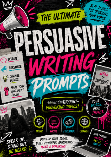 Persuasive Writing Prompts Booklet | GCSE English Language | Engaging Debate & Argument Writing