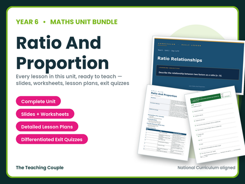 Year 6 Ratio and Proportion | Complete Maths Unit | 9 Lessons + Answers | KS2