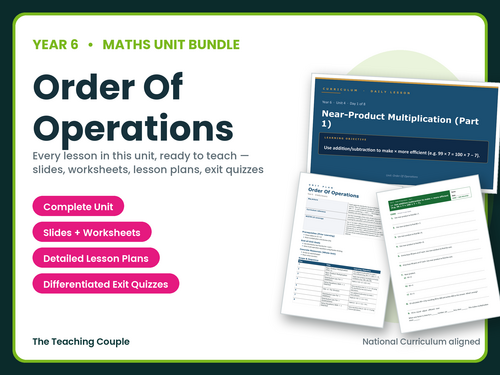 Year 6 Order of Operations | Complete Maths Unit | 8 Lessons + Answers | KS2