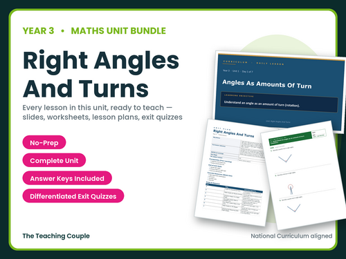 Year 3 Right Angles | Complete Maths Unit | 7 Lessons + Answers | KS2