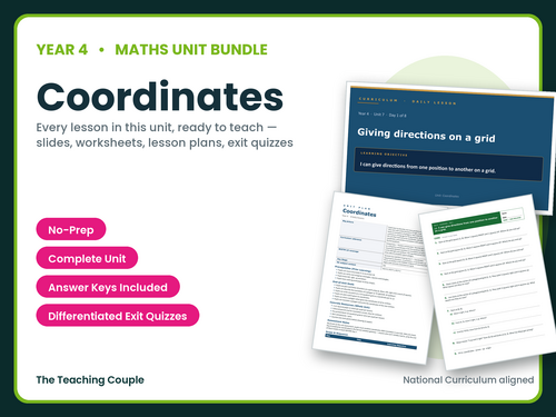 Year 4 Coordinates | Complete Maths Unit | 8 Lessons + Answers | KS2