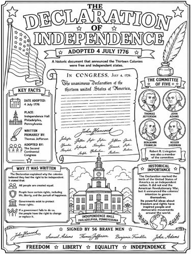 The Declaration of Independence Poster