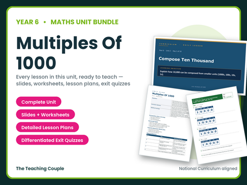 Year 6 Multiples of 1000 | Complete Maths Unit | 10 Lessons + Answers | KS2
