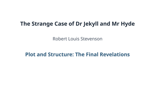 The Strange Case of Dr Jekyll and Mr Hyde – GCSE Study Guide and Workbook