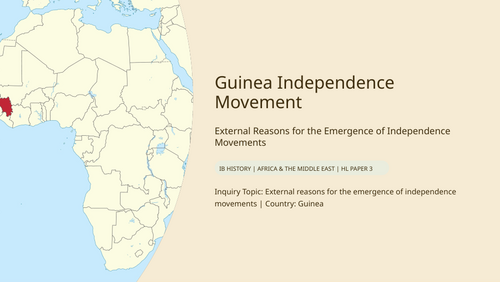 IB History HL Africa: Guinea Independence Movement - External Reasons