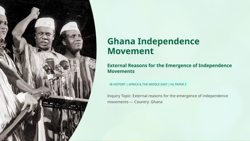 IB History HL Africa: Ghana Independence Movement - External Reasons