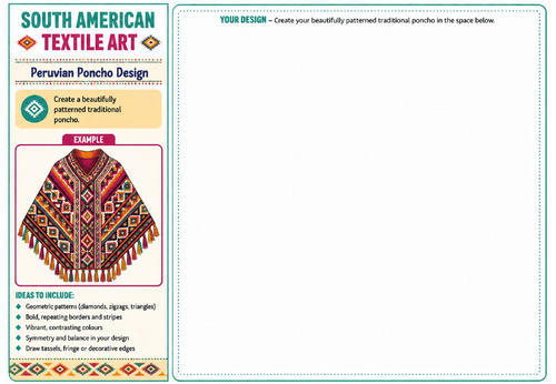 Peruvian Poncho Design | South American Textile Art Worksheet