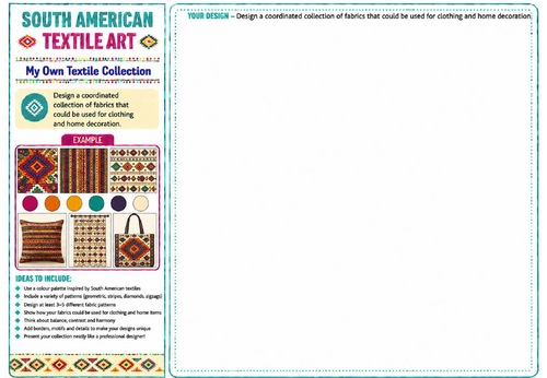 My Own Textile Collection | South American Textile Art Worksheet