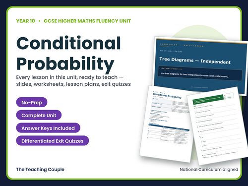 Year 10 Higher Conditional Probability | GCSE Higher Maths | 6 Lessons + Answers