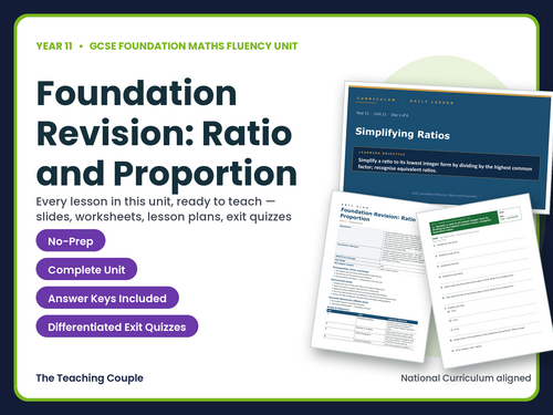 Year 11 Foundation Revision Ratio and Proportion | GCSE Foundation Maths