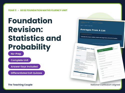 Year 11 Foundation Revision Statistics and Probability | GCSE Foundation Maths