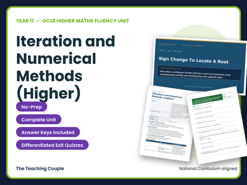 Year 11 Higher Iteration and Numerical Methods | GCSE Higher Maths | 6 Lessons