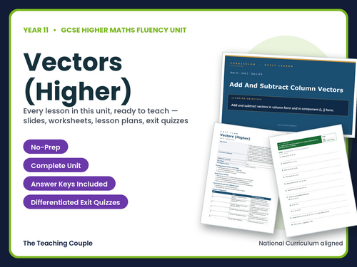 Year 11 Higher Vectors | GCSE Higher Maths | 6 Lessons + Answers