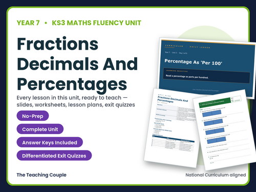 Year 7 FDP | KS3 Maths | 6 Lessons + Answers
