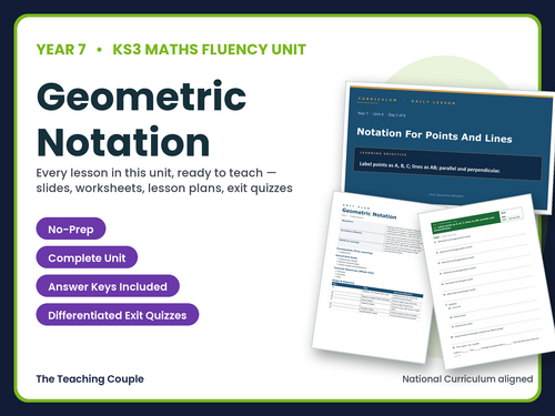 Year 7 Geometric Notation | KS3 Maths | 6 Lessons + Answers