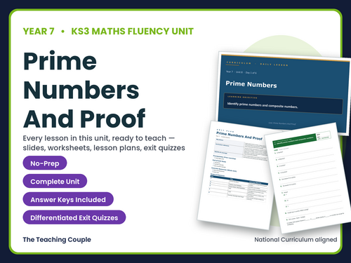 Year 7 Primes and Proof | KS3 Maths | 6 Lessons + Answers