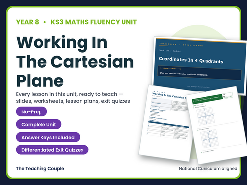 Year 8 Cartesian Plane | KS3 Maths | 6 Lessons + Answers