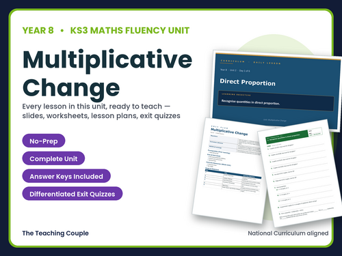 Year 8 Multiplicative Change | KS3 Maths | 6 Lessons + Answers