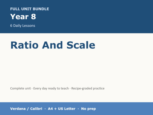 Year 8 Ratio and Scale | KS3 Maths | 6 Lessons + Answers