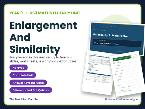 Year 9 Enlargement Similarity | KS3 Maths | 5 Lessons + Answers