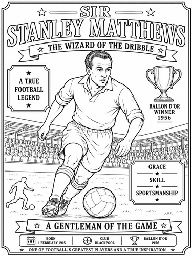 Sir Stanley Matthews Poster