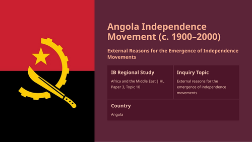 IB History HL Africa: Angola Independence Movement - External Reasons