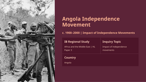 IB History HL Africa: Impact of Angola Independence Movement