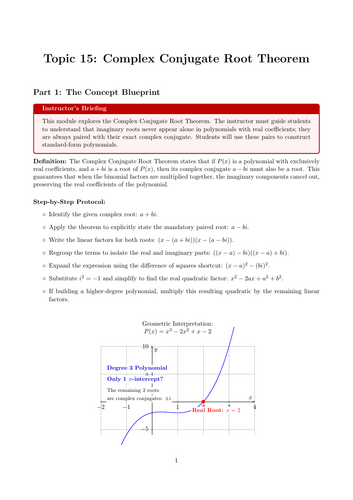Ready-to-Teach Resource: Complex Conjugate Root Theorem | Cover Work & Home Learning