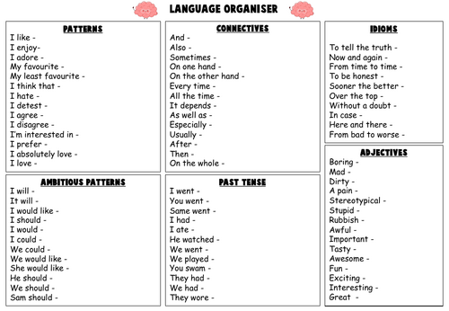 Language Organiser Task
