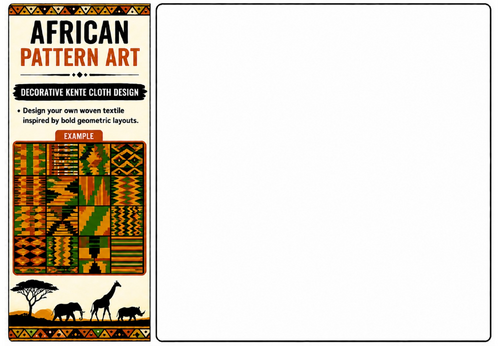 Decorative Kente Cloth Design Worksheet | KS2 KS3 African Textile Art Activity