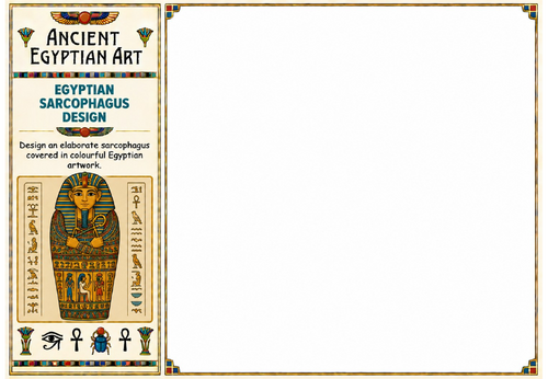 Egyptian Sarcophagus Design Worksheet | Ancient Egyptian Art Activity | KS2 KS3 Printable Resource