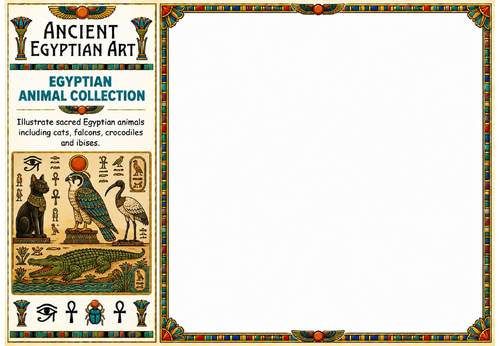Egyptian Animal Collection Worksheet | Ancient Egyptian Wildlife Drawing Activity | KS2 KS3