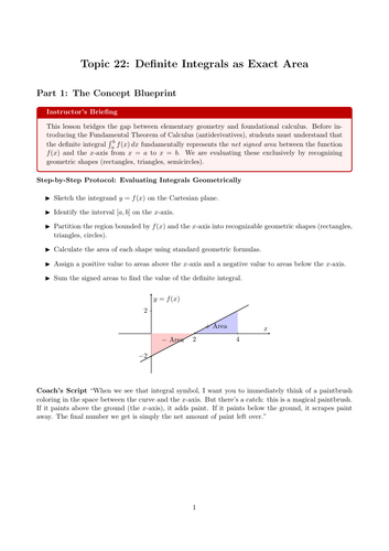 Definite Integrals as Exact Area | Ready-to-Teach Resource | Maths Cover Work & Home Learning