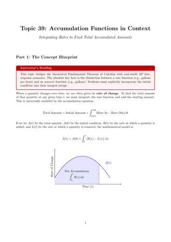 Accumulation Functions in Context | Ready-to-Teach Resource | Maths Cover Work & Home Learning