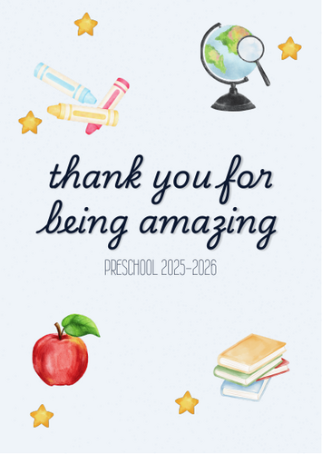 Thank you Class cards