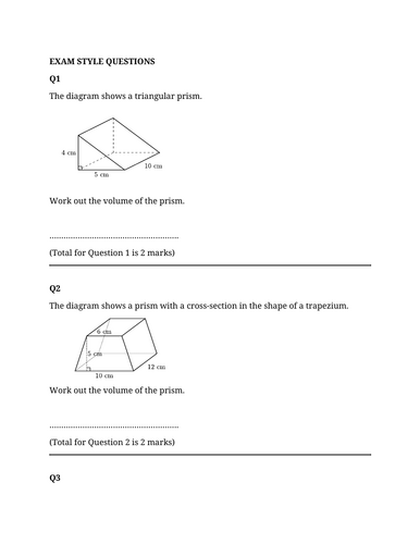 Volume of a Prism Complete Mastery Pack