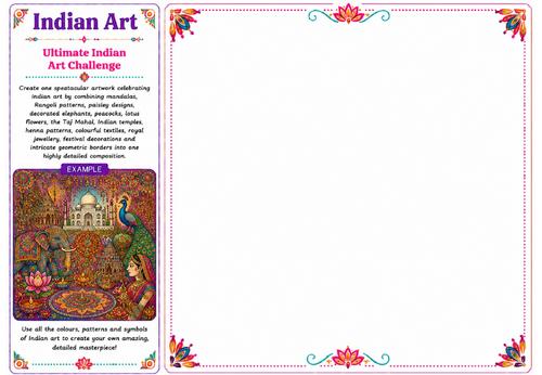 Ultimate Indian Art Challenge | KS2 KS3 Cultural Art Cover Lesson | Indian Art Masterpiece Activity