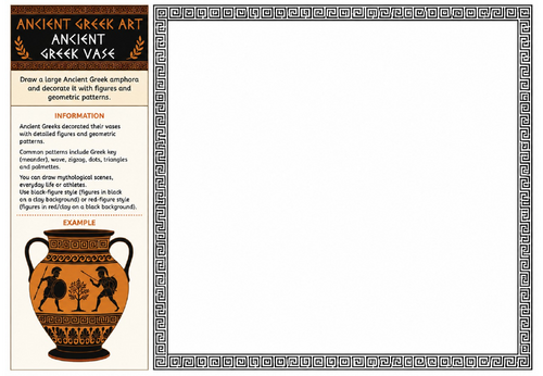 Ancient Greek Art Worksheet – Ancient Greek Vase Design | KS2 KS3 Pottery Drawing Activity