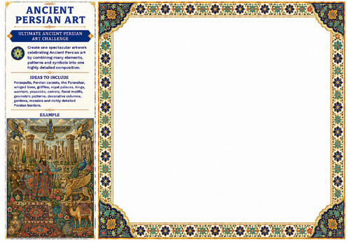 Ultimate Ancient Persian Art Challenge Worksheet | KS2 KS3 Art & Design | Cultural Art Cover Lesson