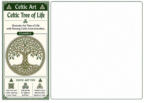 Celtic Tree of Life | Celtic Art Worksheet | Decorative Tree Drawing Activity | KS2 KS3