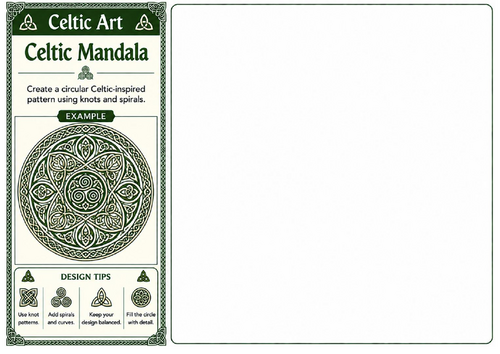 Celtic Mandala | Celtic Art Pattern Worksheet | Circular Design Activity | KS2 KS3