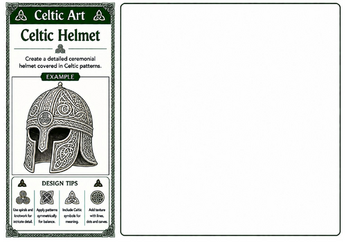 Celtic Helmet | Celtic Art Worksheet | Decorative Armour Design Activity | KS2 KS3
