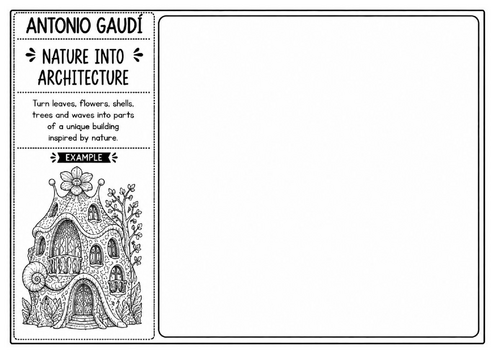 Antonio Gaudí Nature into Architecture Worksheet | Organic Building Design | KS2 KS3 Art