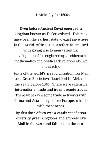 L2 - What was Africa like before the slave trade?