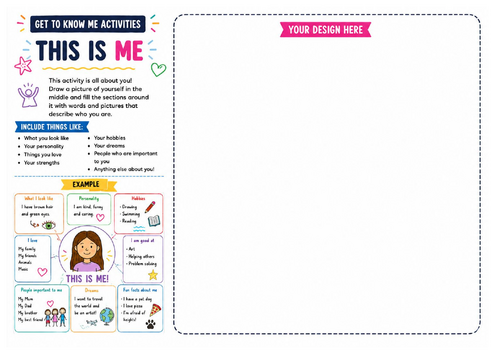 This Is Me Worksheet | Student Profile Activity | Back to School | KS2 KS3